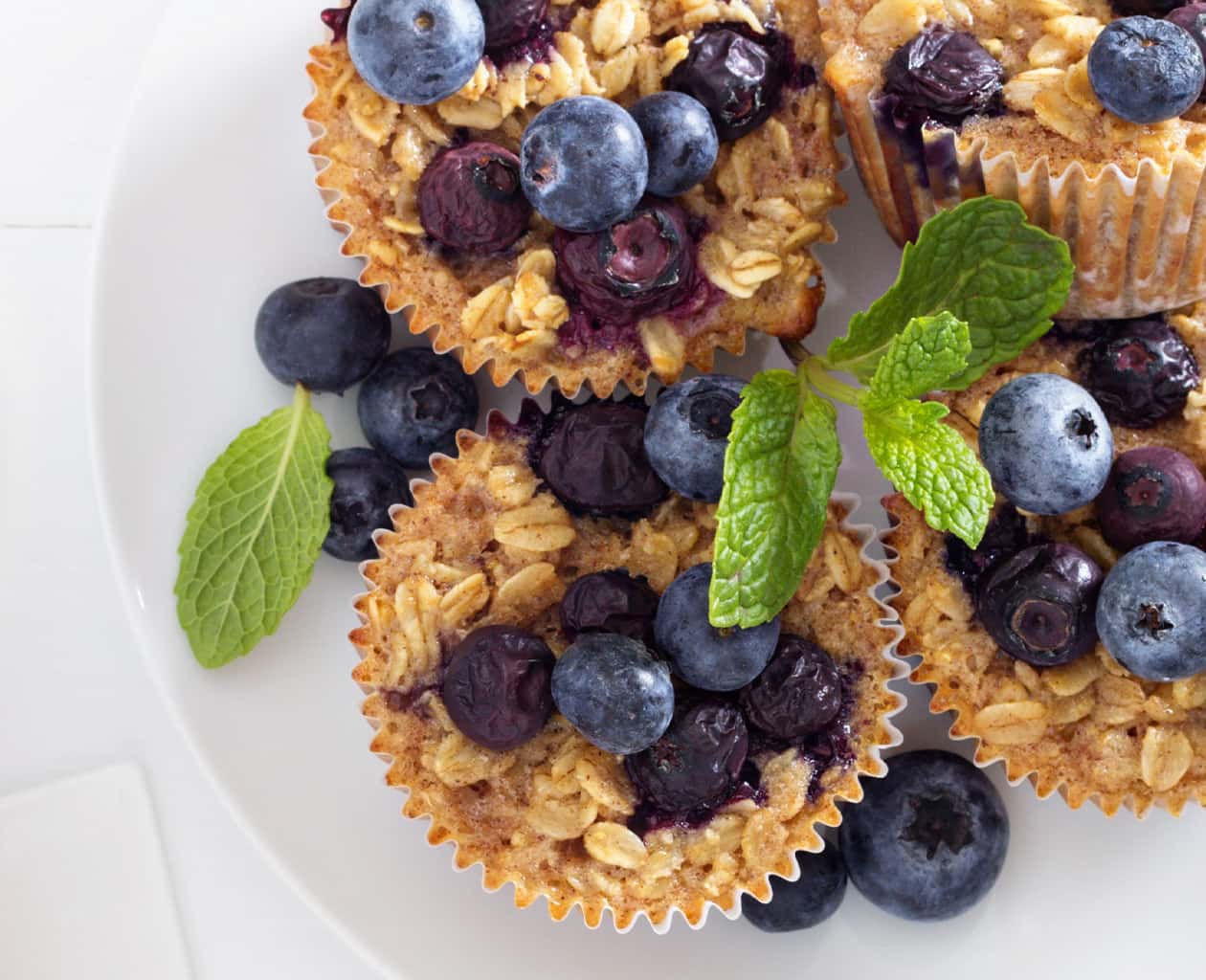 No added sugar baked blueberry oatmeal bites PURE VIA